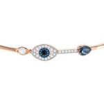 SWAROVSKI Crystal Evil Eye Rose Gold-Plated Bangle Bracelet