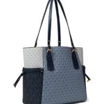 Michael Kors Voyager East/West Tote Navy/White/Pale Blue One Size