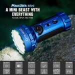 OLIGHT Marauder Mini 7,000 Lumens Bright Flashlight with 600 Meters Beam Distance, Powerful RGB Flashights, Rechargeable MCC3 Magnetic Charging for Outdoor, Hunting, Searching (Blue)