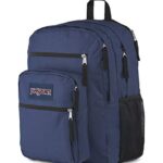 JanSport Big Laptop Backpack Navy – Computer Bag with 2 Compartments, Ergonomic Shoulder Straps, 15” Laptop Sleeve, Haul Handle – Book Rucksack