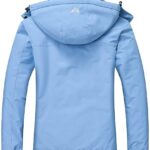 MOERDENG Women’s Mountain Waterproof Ski Jacket Windproof Rain Windbreaker Winter Warm Hooded Snow Coat