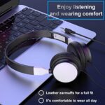 LUYANhapy9 Gaming Headphone?Wired Foldable 3.5mm HiFi Audio Bass Headset Stereo Surround Noise Cancelling Over Ear for Phone/Tablet Light Blue One Size