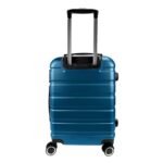 Panana Modern Design Hard Shell Cabin ABS Suitcase with 4 Spinner Wheels Luggage Trolley Case Carry-On Lightweight (Caribbean Blue, 20″)