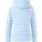 ZSHOW Women’s Winter Coat Warm Hooded Puffer Jacket(Light Blue,Medium)