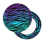 JBYJBX Purple Blue Green Camouflage Zebra Stripes Print Round Bar Chair Cushion Cover Versatile Seat Covers Elastic Living/Dining Room
