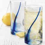 Libbey Impressions Tumbler Glasses, Set of 4 (Blue Ribbon)