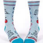 Blue Q Socks, Men’s Crew, One More Episode, Blue, Medium