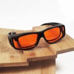 BLUELESS Fitover Glasses for Computer Blue Blocking with Orange Tinted Sleep Glasses, Black