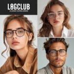 logclub 2 Pack Blue Light Glasses For Woman/Men Blue Light Blocking Glasses, Retro Round Anti Eyestrain Computer Glasses