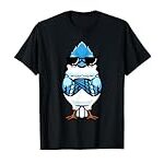 Blue Jay Bird Cyanocitta Cristata With Sunglasses Emoticon T-Shirt