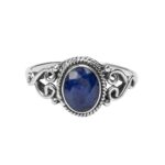 Blue Sapphire Stone Ring 925 Sterling Silver Statement Ring For Women Handmade Rings Gemstone Christmas Promise Ring Size US 8 Gift For Her