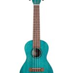 Kala MRT-BLU-C, Modern Meranti in Watercolors Ukulele – Ocean Blue Concert Bundle with Hard Case, Tuner, DVD, and Austin Bazaar Polishing Cloth