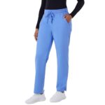 Hanes Comfort Fit Pants, Moisture-Wicking Healthcare Scrubs for Women, 3 Pockets, Ciel Blue