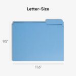 Smead Standard File Folders, 100 Count, Blue, 1/3-Cut Tabs, Letter Size (12043)