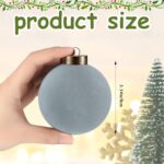 Liliful 15 Pcs Velvet Christmas Balls Bulk Flocked Christmas Tree Ball Ornaments Plastic Balls Xmas Decorative Hanging Ornaments Christmas Tree Decoration (Dusty Blue,3.15 Inch)