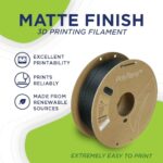 Polymaker Matte PLA Filament Sapphire Blue 1.75mm 1kg 3D Printing Filament, PolyTerra 3D Printer PLA Filament