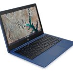 HP Chromebook 11.6-inch HD Screen Laptop, MediaTek MT8183, 4 GB RAM, 64 GB eMMC, Google Chrome OS, USB-C Port, Camera, Small Size Netbook Computer (11a-na0090nr, 2022, Indigo Blue) (Renewed)