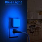 L LOHAS LED Blue Night Lights Plug into Wall 2-Pack, 0.3W Plug in Night Light, Dusk to Dawn, Bright Nightlight Auto-On/Off, for Adults Kids Room Bedroom Bathroom Hallway Kitchen, Non-Dim