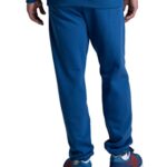 Fruit of the Loom Men’s Eversoft Fleece Elastic Bottom Sweatpants with Pockets, Relaxed Fit, Moisture Wicking, Breathable, Mellow Blue, Large