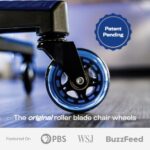 The Original Roller Blade Office Chair Wheels (As Seen On PBS) – Incredibly Smooth & Quiet Rolling Casters – Safe for Hardwood Floors & Carpet – Easy Installation with Universal Fit – Set of 5 – Blue