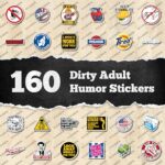 160 PCS Hard Hat Stickers for Adults (Funny Gifts) Sticker Pack for Tool Box, Water Bottle, Construction Hat, Helmet, & Hard Hat Accessories – Ideal for Welder, Electrician, Mechanic, and Blue Collar