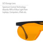 Honeywell Uvex Ademco Skyper Blue Light Blocking Computer Glasses with SCT-Orange Lens (S1933X)