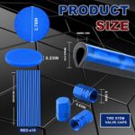 Frienda 28 Pcs Car Interior Accessories Including 20 Pcs Car Air Conditioner Decoration Strip 4 pcs Non Slip Silicone Car Cup Coaster 4 pcs Car Tire Valve Stem Caps for Most Cars SUVs Trucks (Blue)