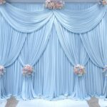 20ft x 10ft Wrinkle Free Baby Blue Wedding Backdrop Curtains for Party Bridal Shower Reception Decorations Baby Blue Fabric Curtain Backdrops Drapes for Photography Baby Shower Birthday Background