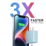 iPhone 14 13 12 Fast Charger 20W PD USB C Wall Charger with 6FT Fast Charging Cable for iPhone 14/14 Pro/14 Pro Max/14 Plus/13/12/11/Pro/Pro Max/Mini/Xs Max/X, iPad – Blue