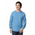 Gildan Men’s Ultra Cotton Long Sleeve T-Shirt, Style G2400, Multipack, Carolina Blue (2-Pack), Large