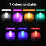 KOABY 12 Pack Submersible LED Lights, Waterproof Tea Lights Flameless Submersible Lights for Decoration (Blue Light, 12 Pack)