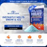 Blue Heat Ice Melt Pellets, Calcium Blend Deicer Snow Melter for Driveway 50 lb, Blue