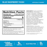 Optimum Nutrition Amino Energy Sparkling Hydration Drink, Electrolytes, Caffeine, Amino Acids, BCAAs, Sugar Free, Blue Raspberry Rush, 12 Fl Oz, 12 Pack (Packaging May Vary)