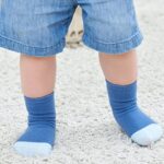 ZAPLES Baby Boys Non Slip Grip Crew Socks with Anti Skid Soles for Infants Toddlers Kids, Blue Color-Blocked 12 Pairs, 12-36 Months