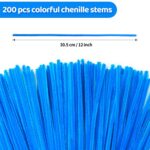 Eppingwin 200pcs Pipe Cleaners, Lake Blue Pipe Cleaners Craft Supplies,Chenille Stems for DIY Arts Crafts Project(Lake Blue)