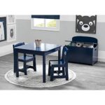 Delta Children MySize Kids Wood Table and Chair Set (2 Chairs Included), Deep Blue